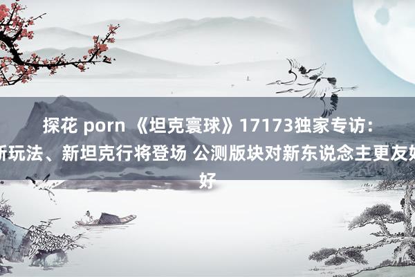 探花 porn 《坦克寰球》17173独家专访：新玩法、新坦克行将登场 公测版块对新东说念主更友好