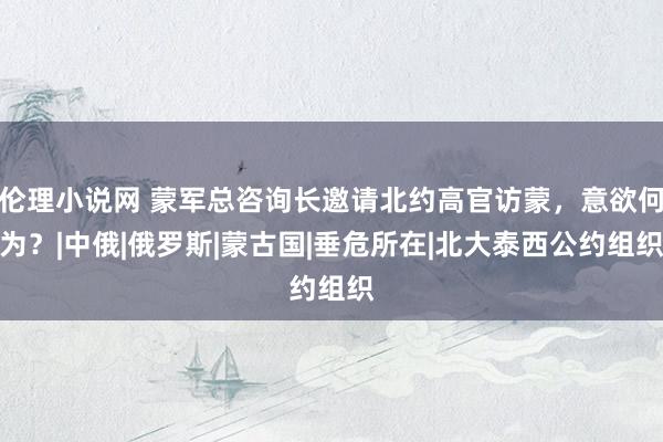 伦理小说网 蒙军总咨询长邀请北约高官访蒙，意欲何为？|中俄|俄罗斯|蒙古国|垂危所在|北大泰西公约组织